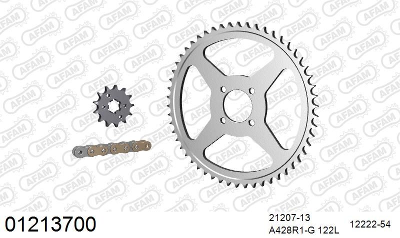 428R1 122 AR (CLIP) GOLD & SPROCKETS