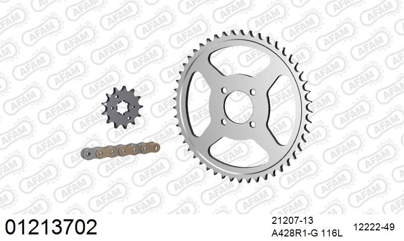 428R1 116 AR (CLIP) GOLD & SPROCKETS