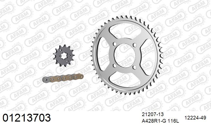 428R1 116 AR (CLIP) GOLD & SPROCKETS