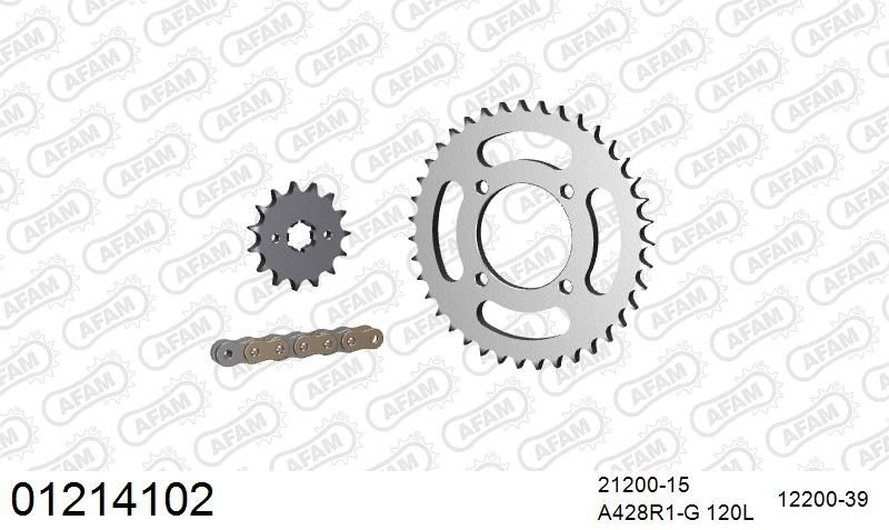 428R1 120 AR (CLIP) GOLD & SPROCKETS