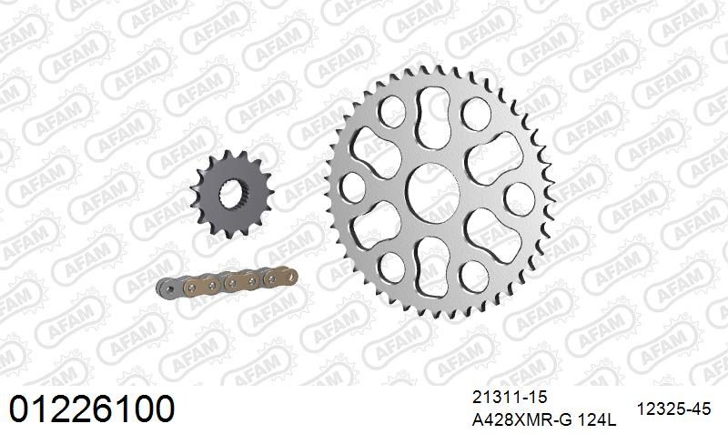 428XMR2 124 AR (CLIP) GOLD & SPROCKETS