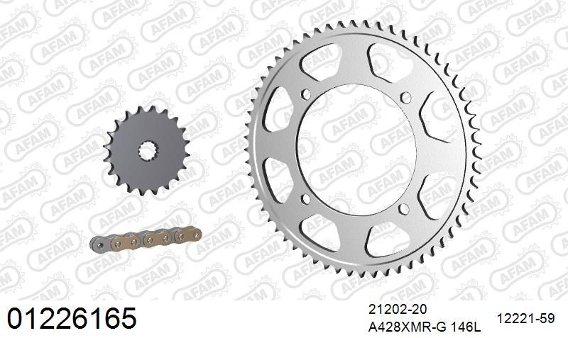 428XMR2 146 AR (CLIP) GOLD & SPROCKETS