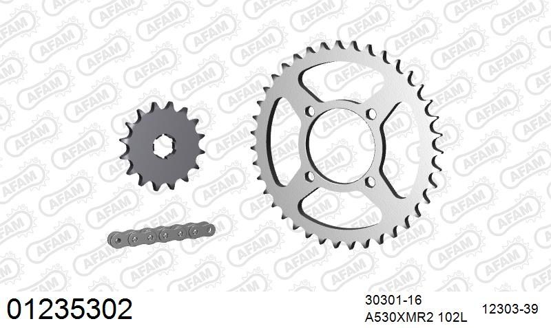 530XMR3 102 MRS (RIVET) & SPROCKETS