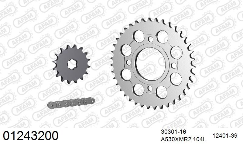 530XMR3 104 MRS (RIVET) & SPROCKETS