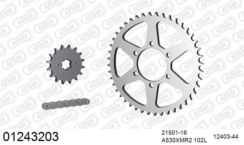 530XMR3 102 MRS (RIVET) & SPROCKETS