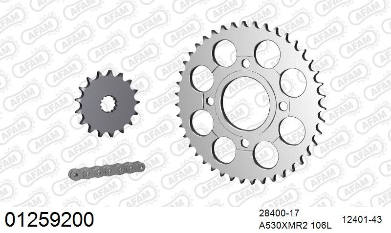 530XMR3 106 MRS (RIVET) & SPROCKETS