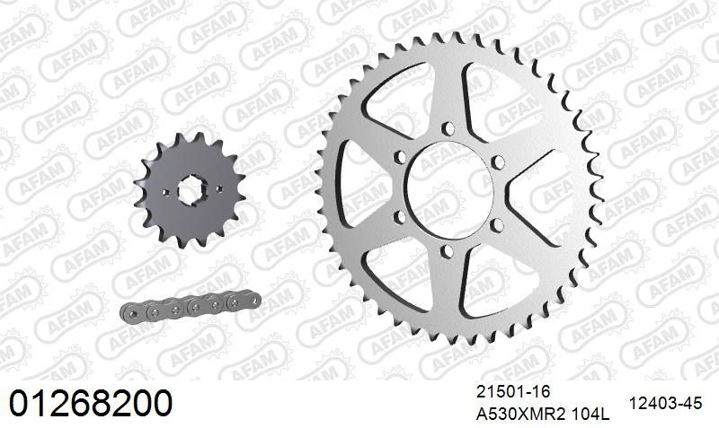 530XMR3 104 MRS (RIVET) & SPROCKETS
