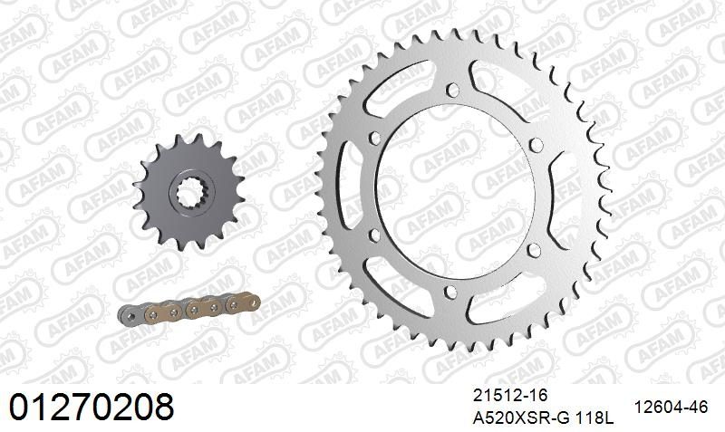 520XMR3 118 MRS (RIVET) & SPROCKETS