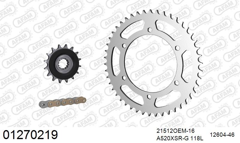 520XMR3 118 MRS (RIVET) & SPROCKETS