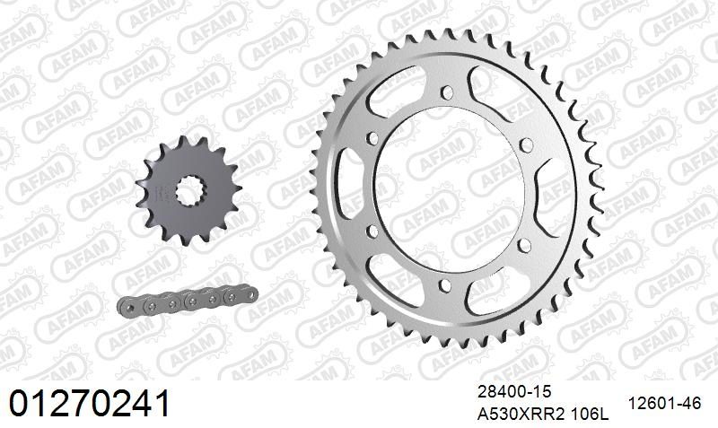 530XMR3 106 MRS (RIVET) & SPROCKETS