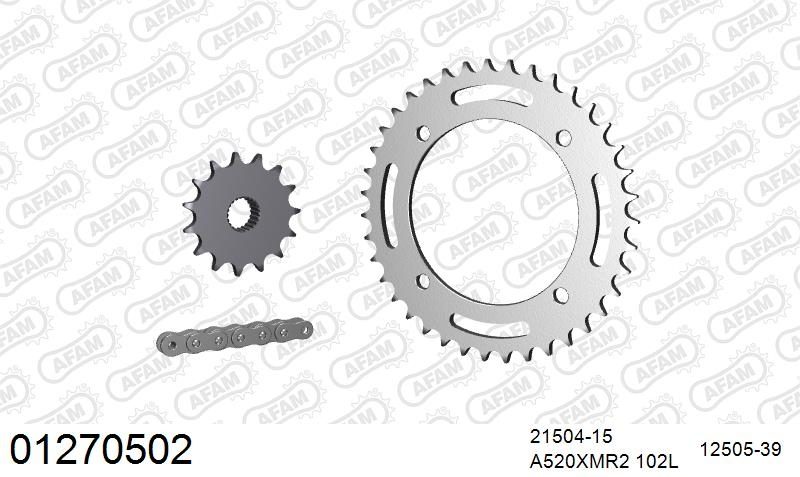 520XMR3 102 MRS (RIVET) & SPROCKETS