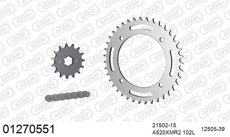 520XMR3 102 MRS (RIVET) & SPROCKETS