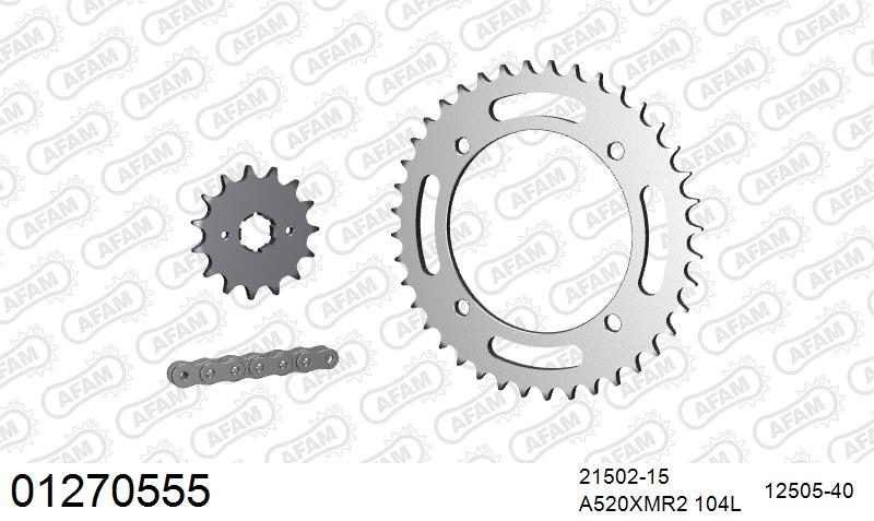 520XMR3 104 MRS (RIVET) & SPROCKETS
