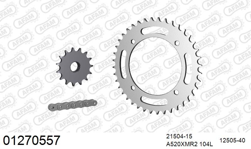 520XMR3 104 MRS (RIVET) & SPROCKETS