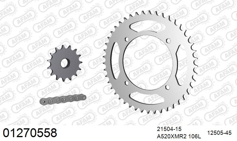 520XMR3 106 MRS (RIVET) & SPROCKETS