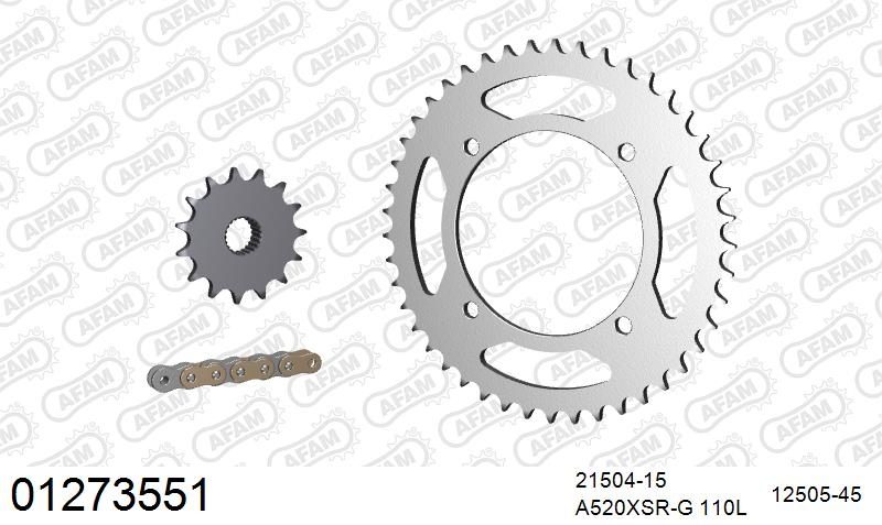 520XMR3 110 MRS (RIVET) & SPROCKETS