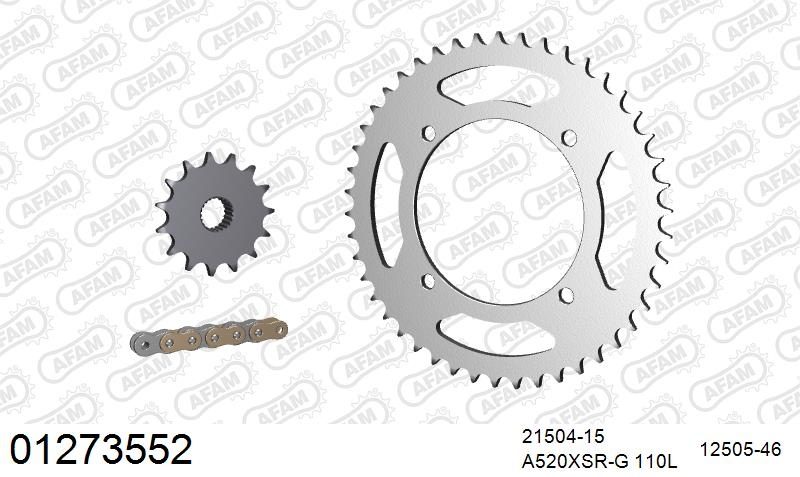 520XMR3 110 MRS (RIVET) & SPROCKETS