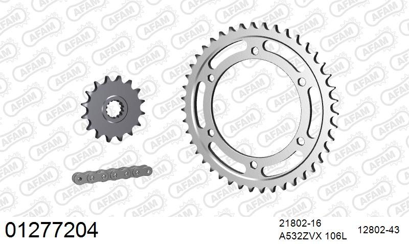 532ZVX 106 MR (RIVET) & SPROCKETS