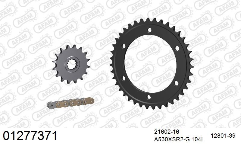 530XSR2 104 MRS (RIVET) GOLD & SPROCKETS