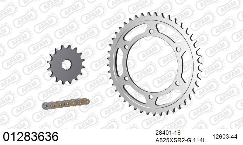 525XMR3 114 MRS (RIVET) & SPROCKETS