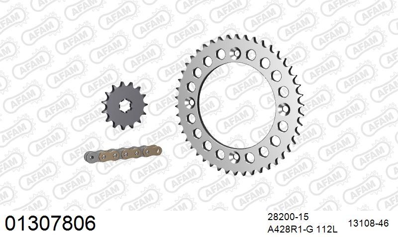 428R1 112 AR (CLIP) GOLD & SPROCKETS