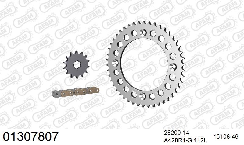 428R1 112 AR (CLIP) GOLD & SPROCKETS
