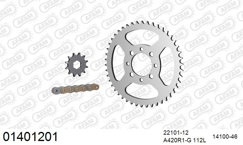 420R1 112 AR (CLIP) GOLD & SPROCKETS