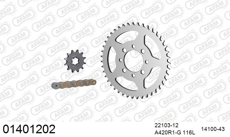 420R1 116 AR (CLIP) GOLD & SPROCKETS