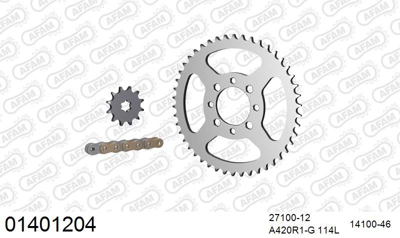 420R1 114 AR (CLIP) GOLD & SPROCKETS
