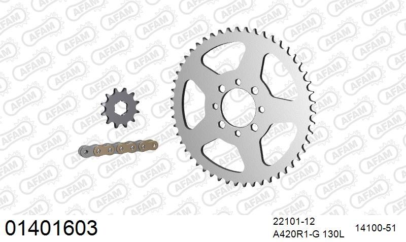 420R1 130 AR (CLIP) GOLD & SPROCKETS