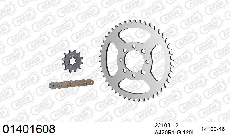 420R1 120 AR (CLIP) GOLD & SPROCKETS
