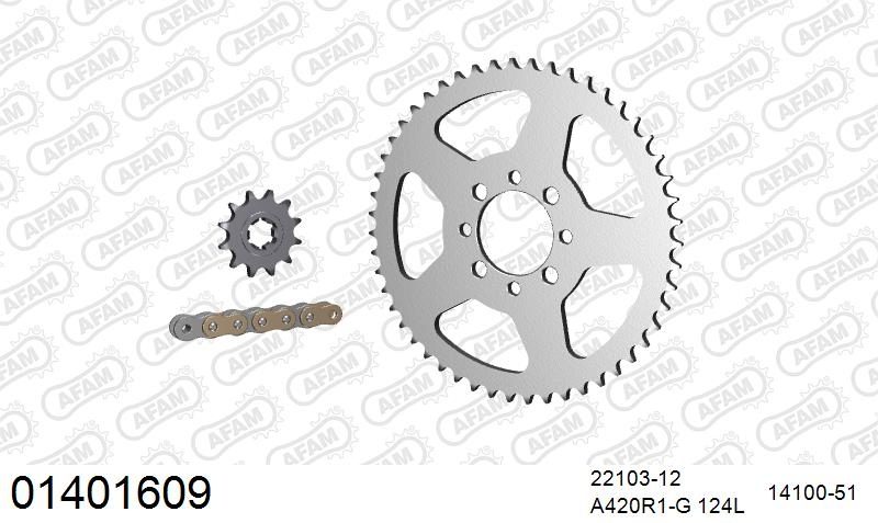 420R1 124 AR (CLIP) GOLD & SPROCKETS
