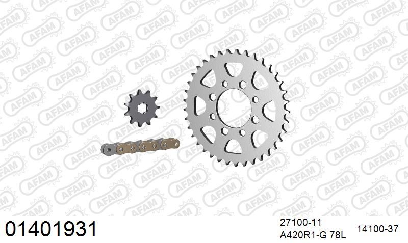 420R1 78 AR (CLIP) GOLD & SPROCKETS