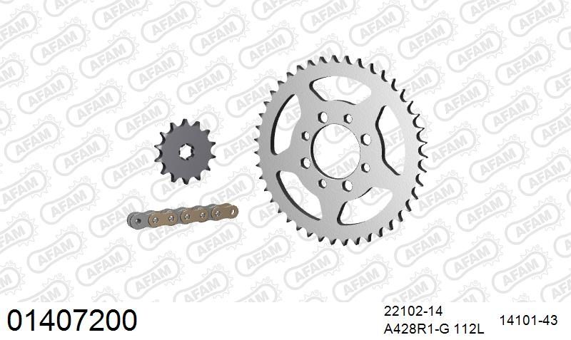 428R1 112 AR (CLIP) GOLD & SPROCKETS