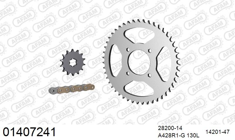 428R1 130 AR (CLIP) GOLD & SPROCKETS