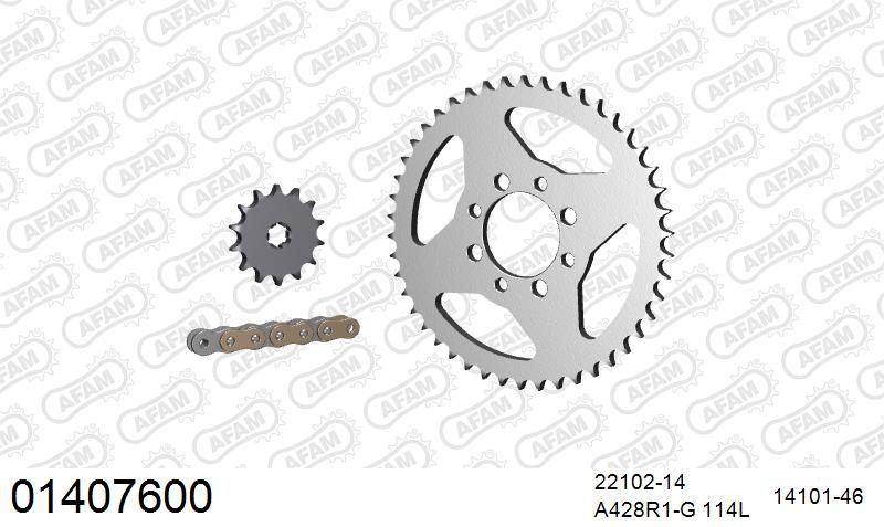 428R1 114 AR (CLIP) GOLD & SPROCKETS