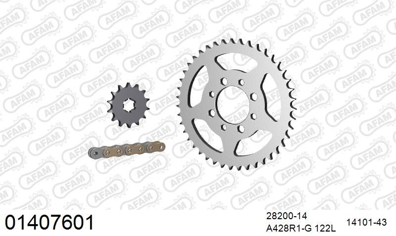 428R1 122 AR (CLIP) GOLD & SPROCKETS
