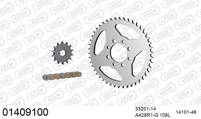 428R1 108 AR (CLIP) GOLD & SPROCKETS
