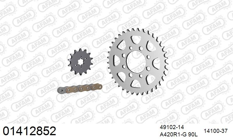 420R1 90 AR (CLIP) GOLD & SPROCKETS