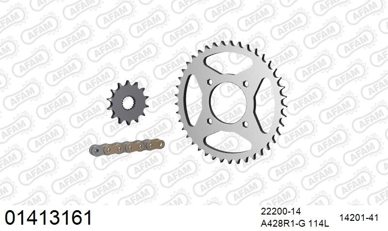 428R1 114 AR (CLIP) GOLD & SPROCKETS