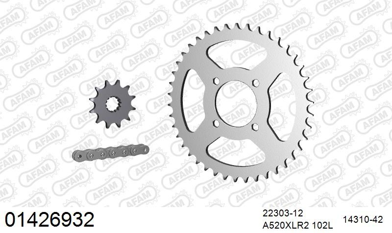 520XRR3 102 ARS (CLIP) GOLD & SPROCKETS
