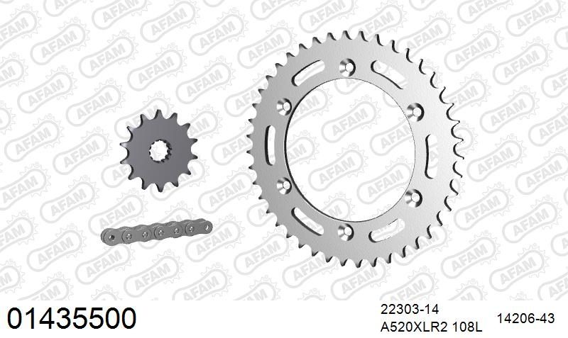 520XRR3 108 ARS (CLIP) GOLD & SPROCKETS