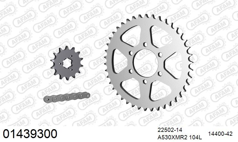 530XMR3 104 MRS (RIVET) & SPROCKETS