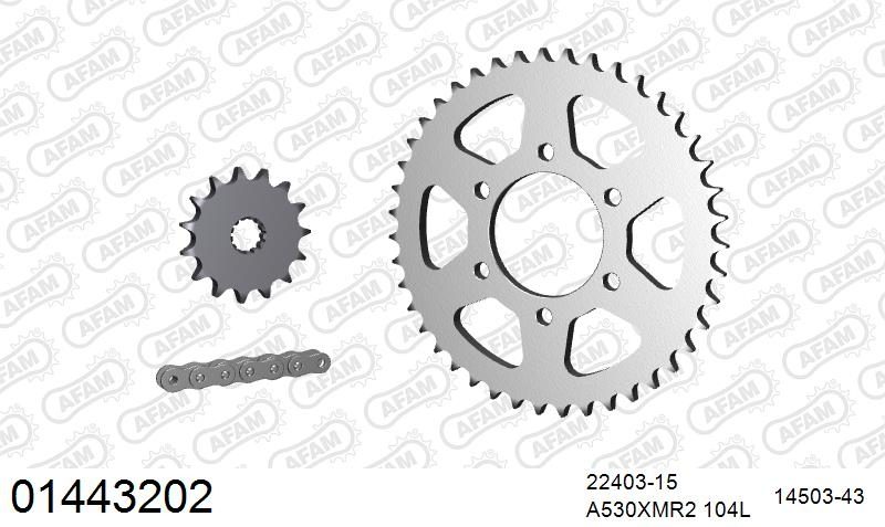 530XMR3 104 MRS (RIVET) & SPROCKETS