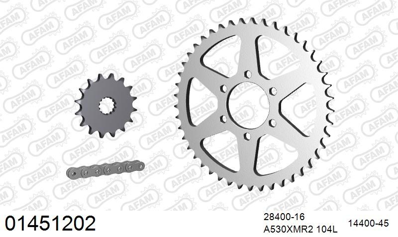 530XMR3 104 MRS (RIVET) & SPROCKETS