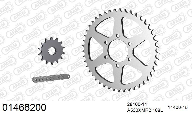 530XMR3 108 MRS (RIVET) & SPROCKETS