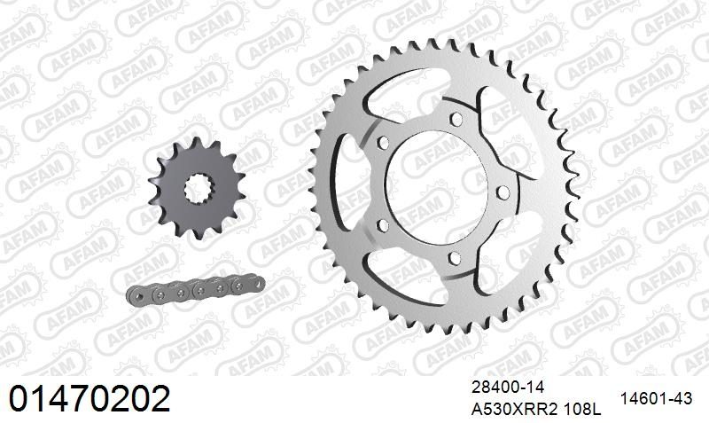 530XMR3 108 MRS (RIVET) & SPROCKETS