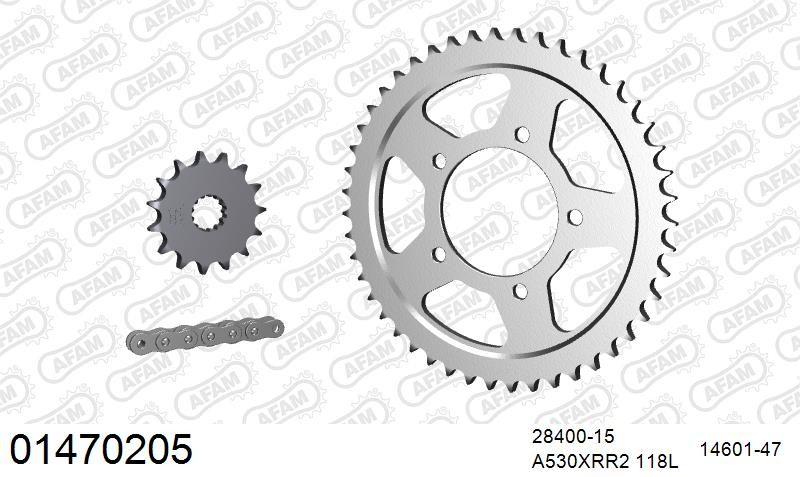 530XMR3 118 MRS (RIVET) & SPROCKETS