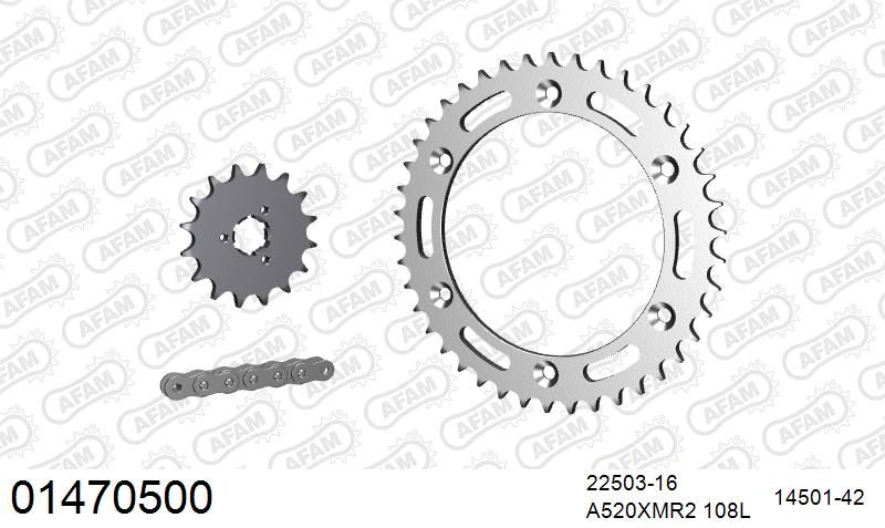 520XMR3 108 MRS (RIVET) & SPROCKETS