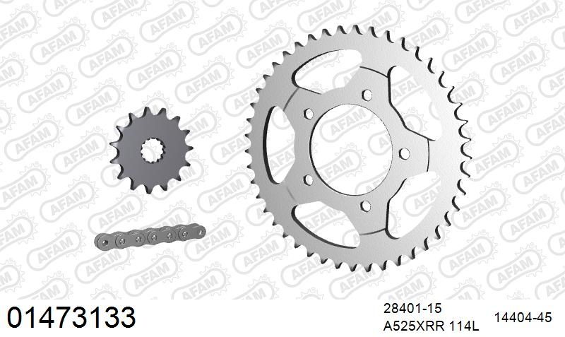 525XMR3 114 MRS (RIVET) & SPROCKETS